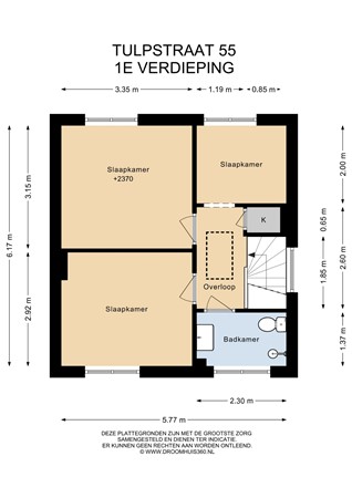 Floorplan - Tulpstraat 55, 6361 JB Nuth